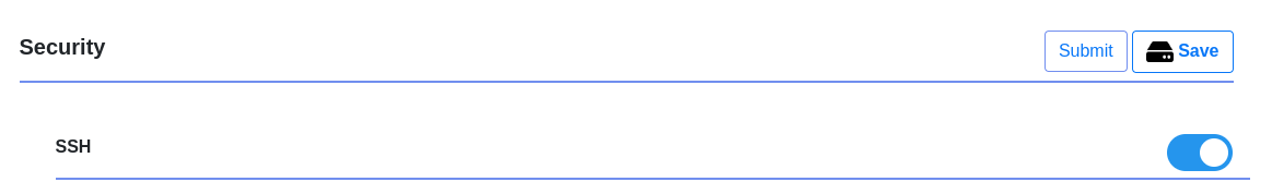 DT900 Web Interface SSH toggle